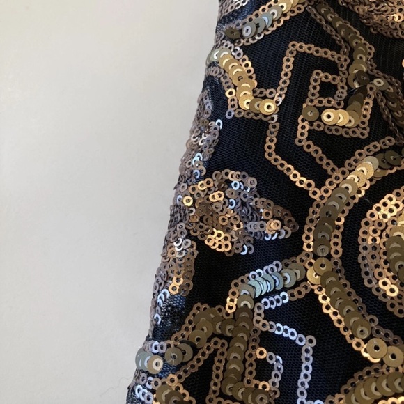 Chelsea & Violet Black and Gold Sleeveless Mini Dress - Picture 10 of 10